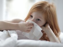 imagen de nena con gripe